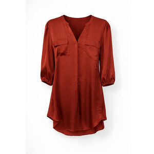 Torrid Studio Size 1 Rust Tunic Dress NWT Long Sleeve Plus Size